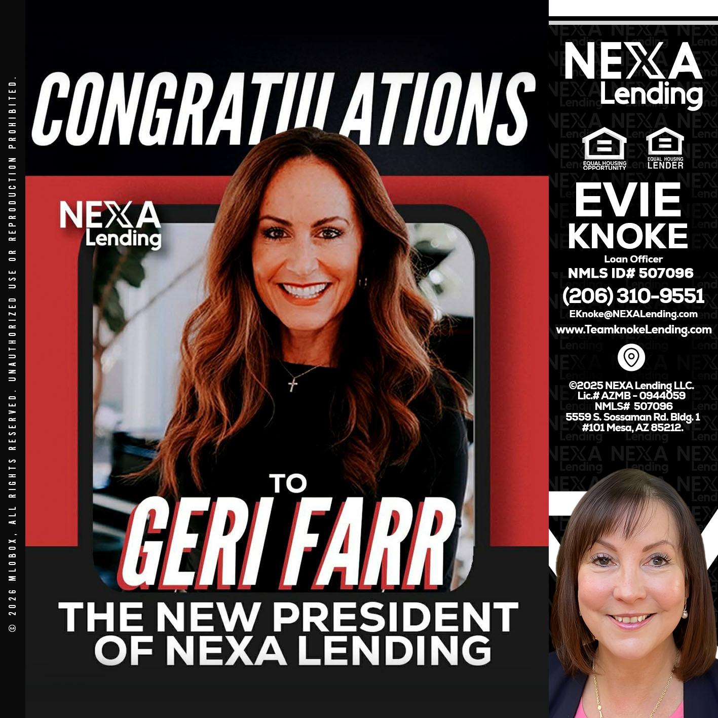 CONGRATULATIONS - Evie Knoke -Loan Officer