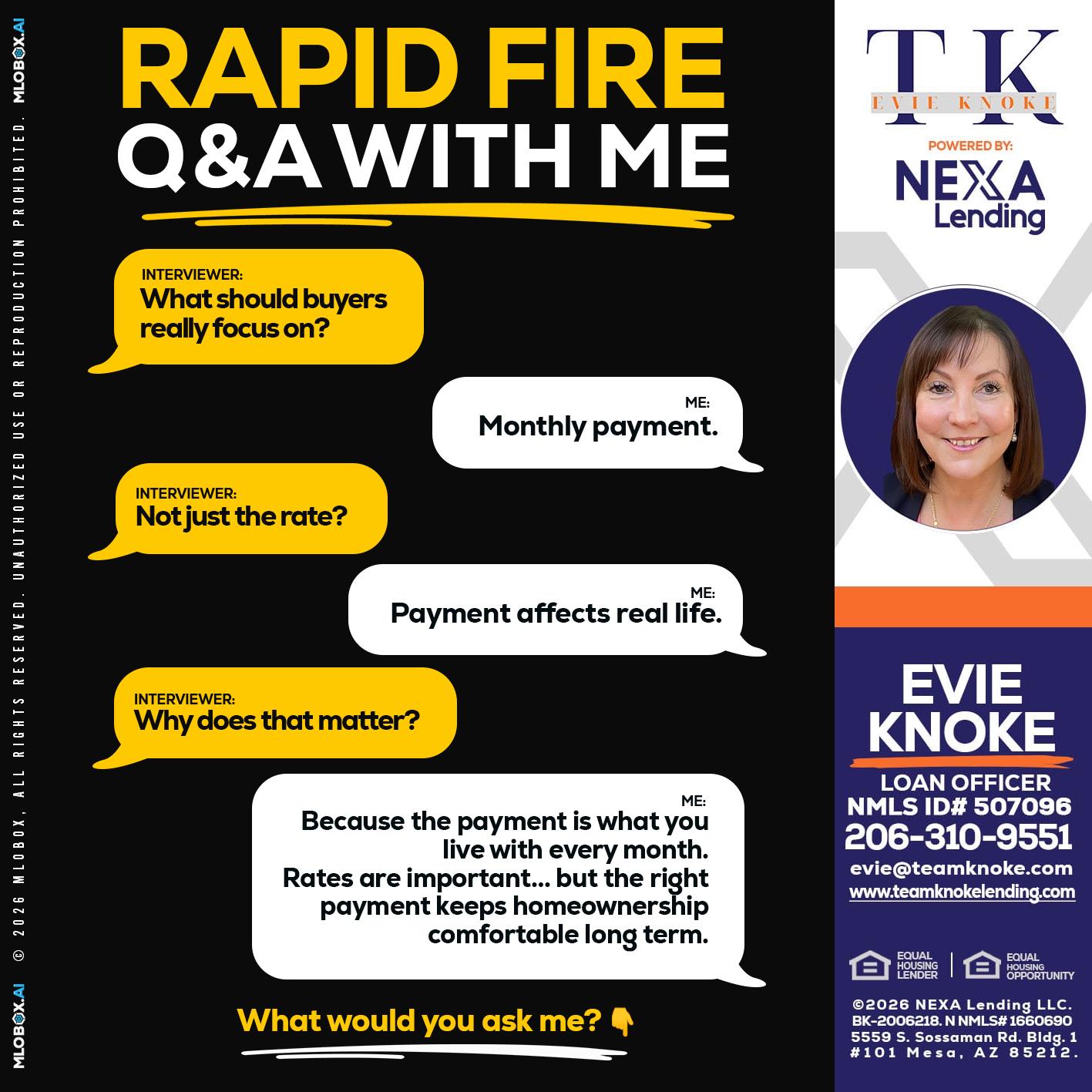 RAPID FIRE Q&A - Evie Knoke -Loan Officer