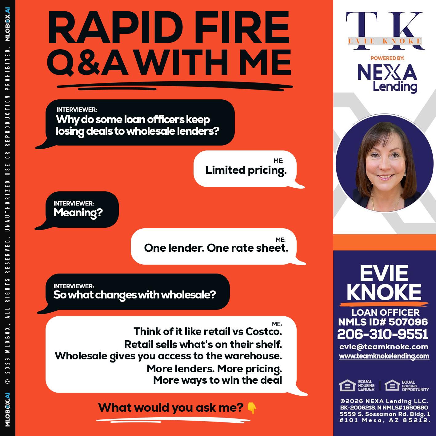 Q&A - Evie Knoke -Loan Officer