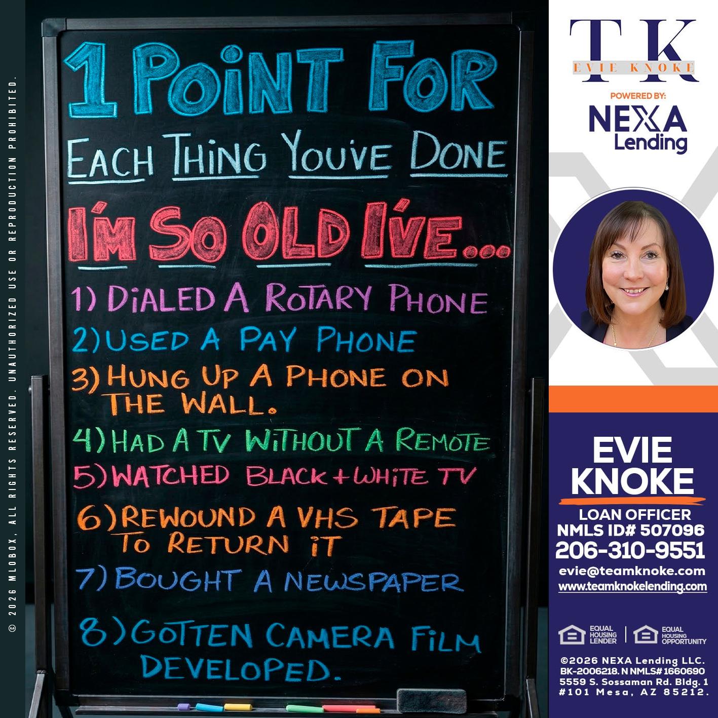 1 point for - Evie Knoke -Loan Officer