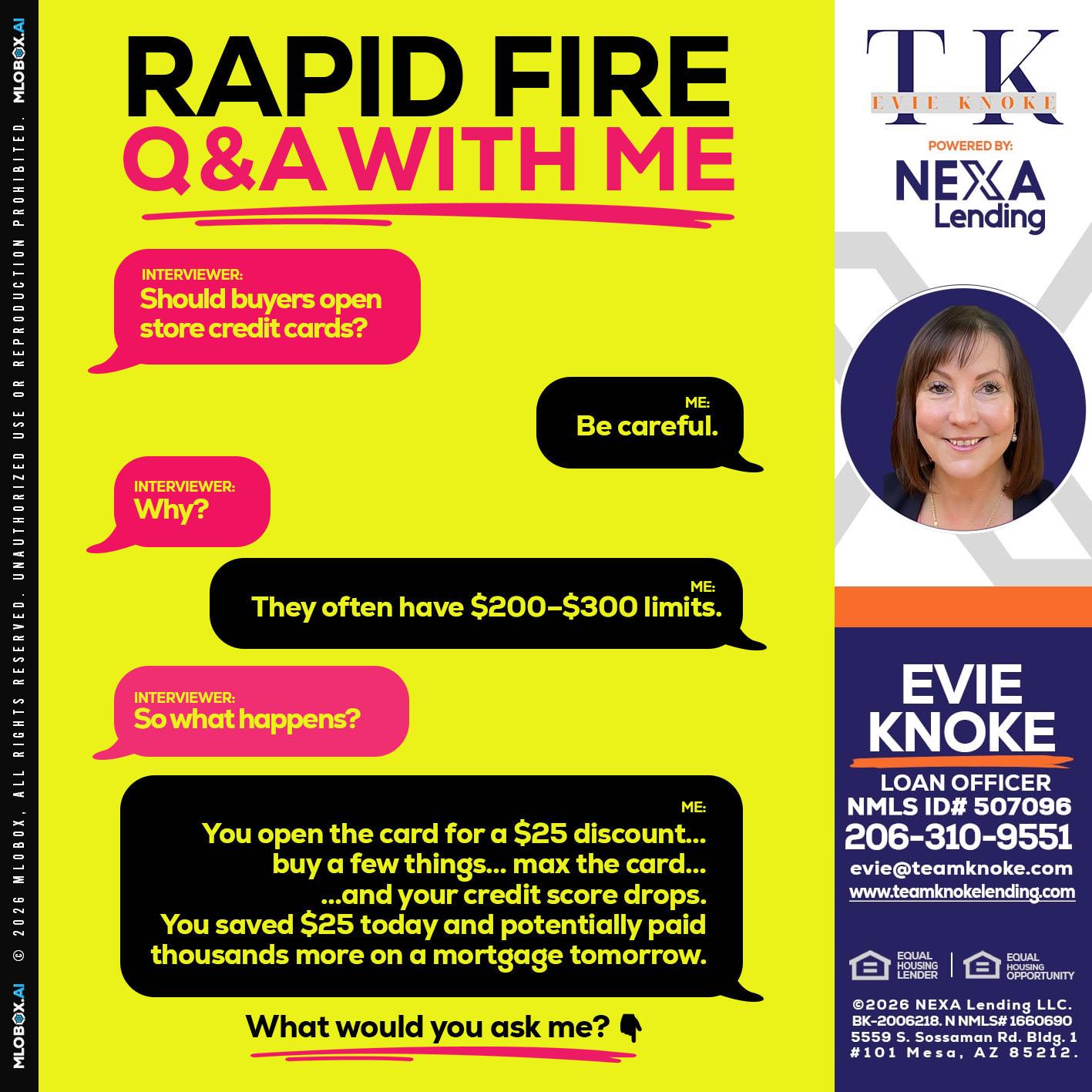 RAPID FIRE Q&A - Evie Knoke -Loan Officer