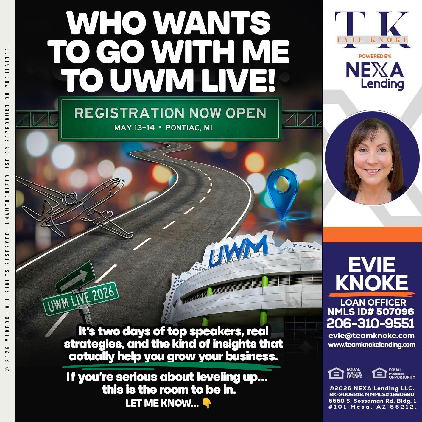 WHO WANTS - Evie Knoke -Loan Officer