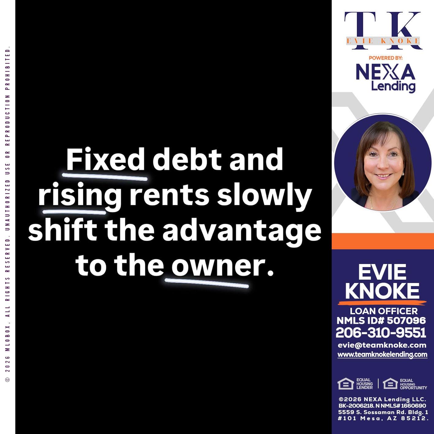 FIXED DEBT - Evie Knoke -Loan Officer