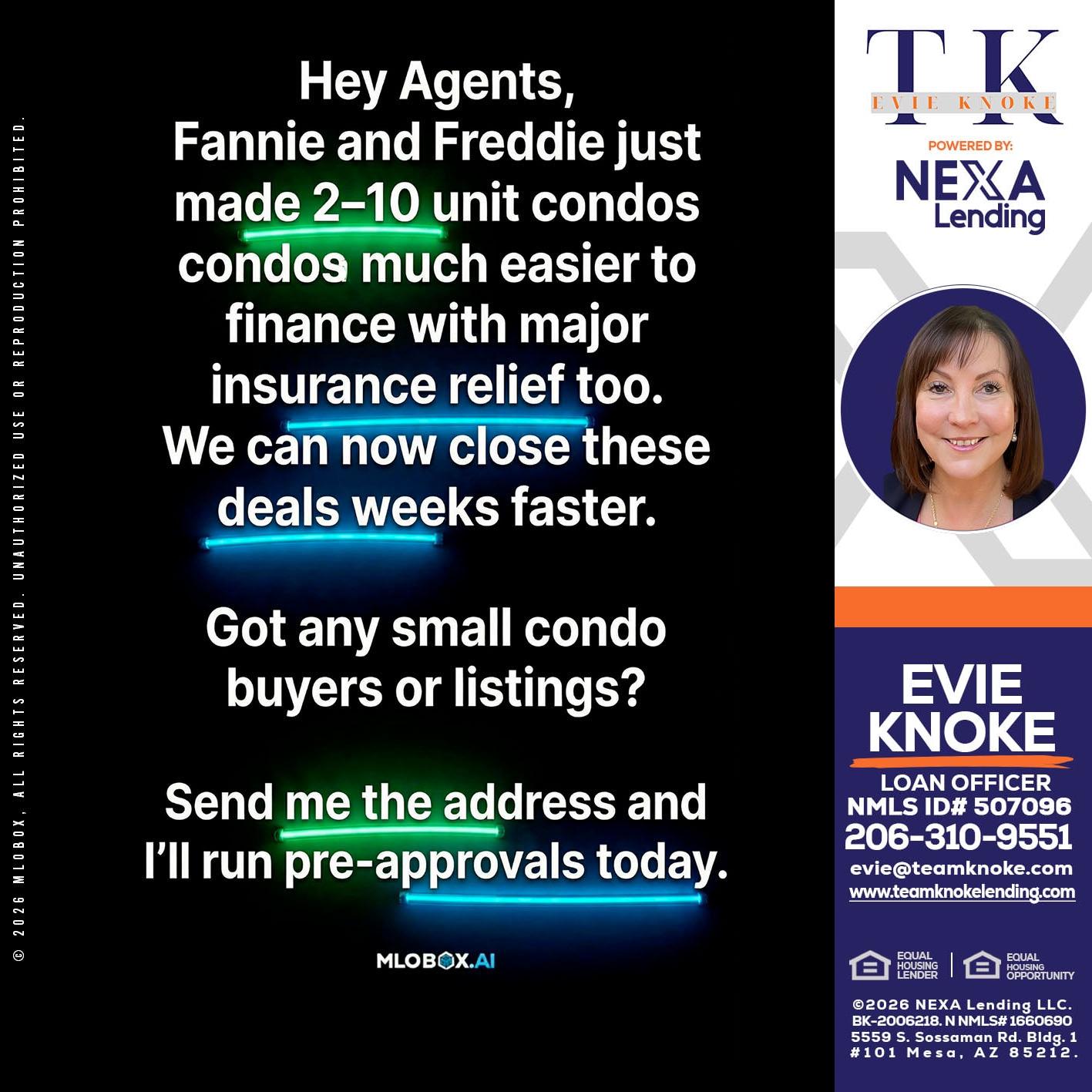 HEY AGENTS - Evie Knoke -Loan Officer