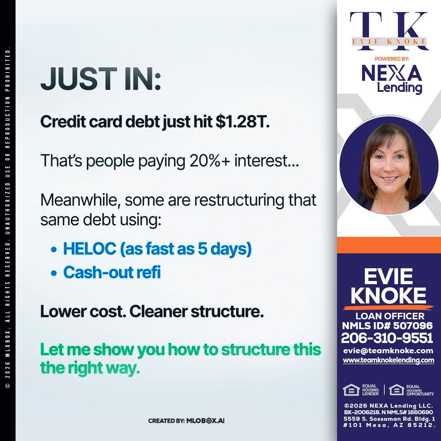 JUST IN - Evie Knoke -Loan Officer