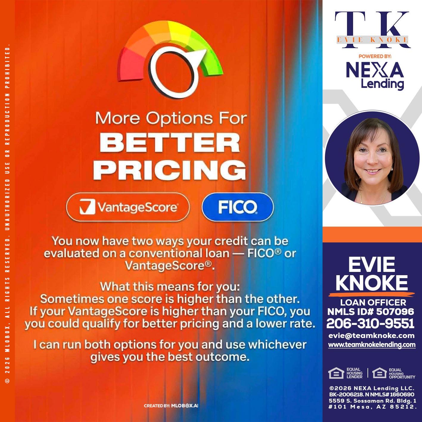 BETTER PRICING - Evie Knoke -Loan Officer