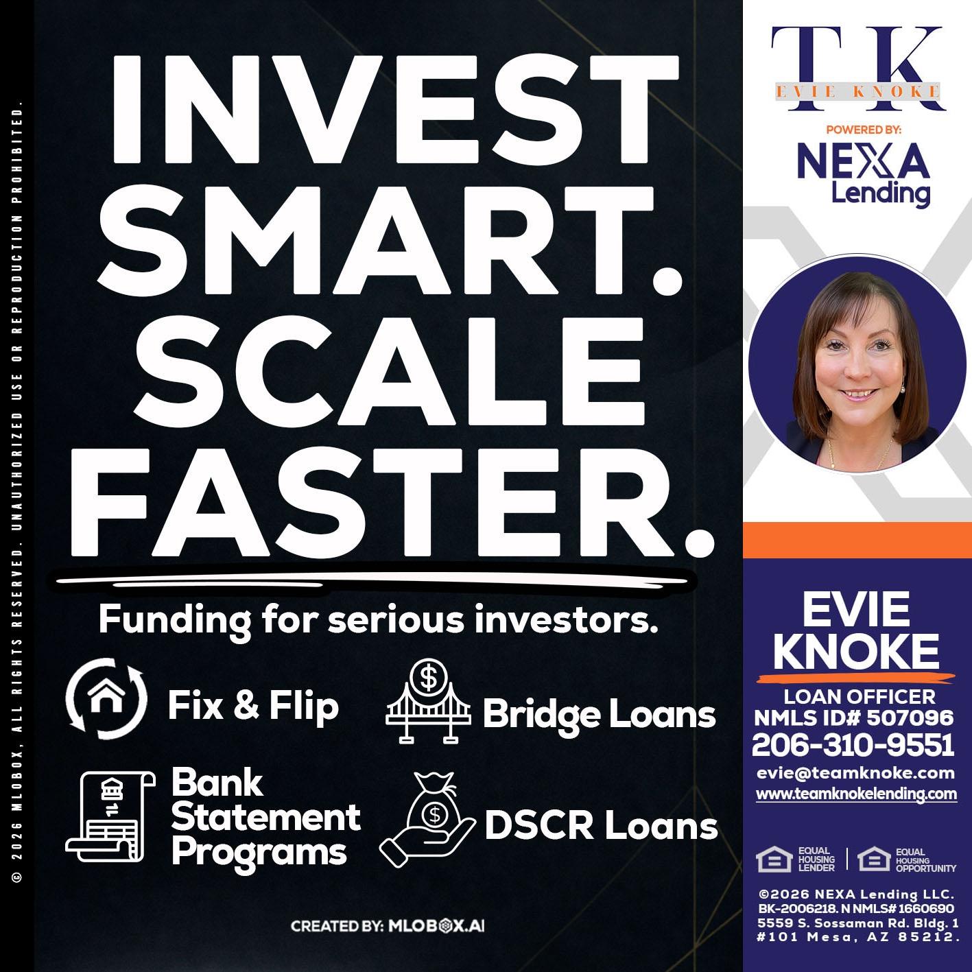 INVEST SMART - Evie Knoke -Loan Officer