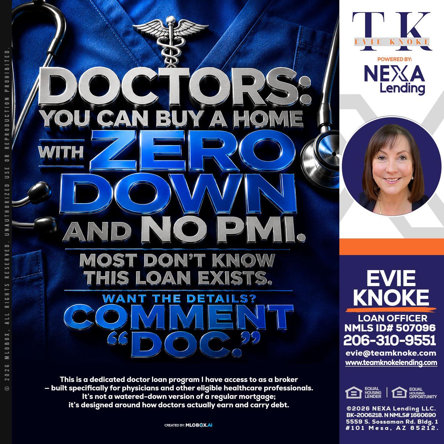 DOCTORS YOU CAN BUY - Evie Knoke -Loan Officer