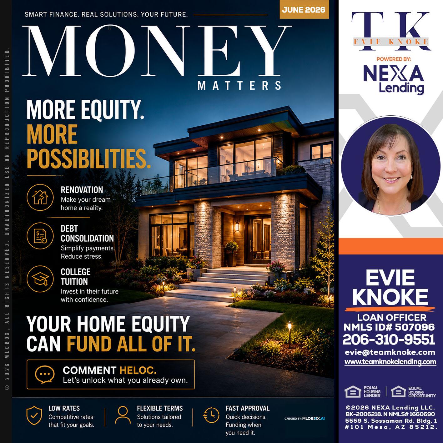 MONEY MATTERS - Evie Knoke -Loan Officer