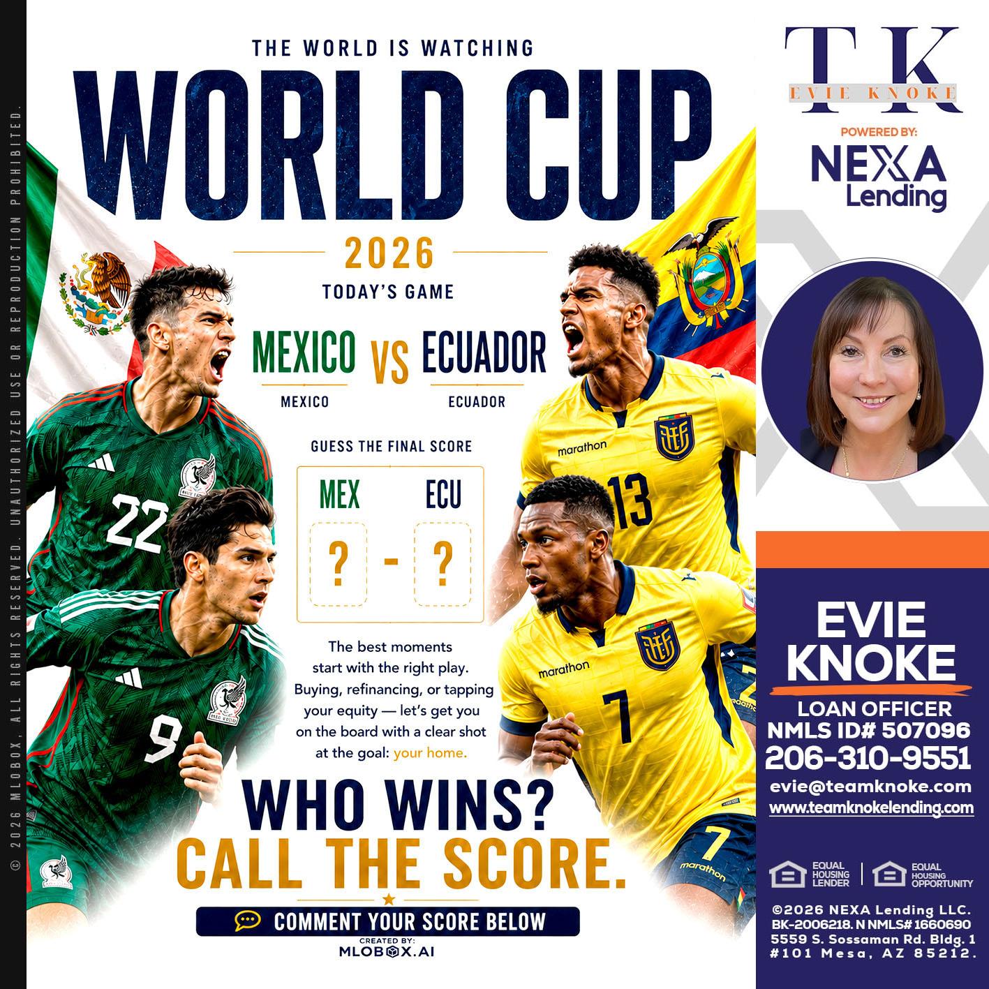 WORLD CUP 2026 - Evie Knoke -Loan Officer