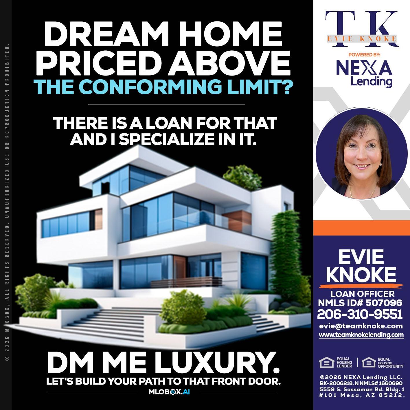 DREAM HOME - Evie Knoke -Loan Officer