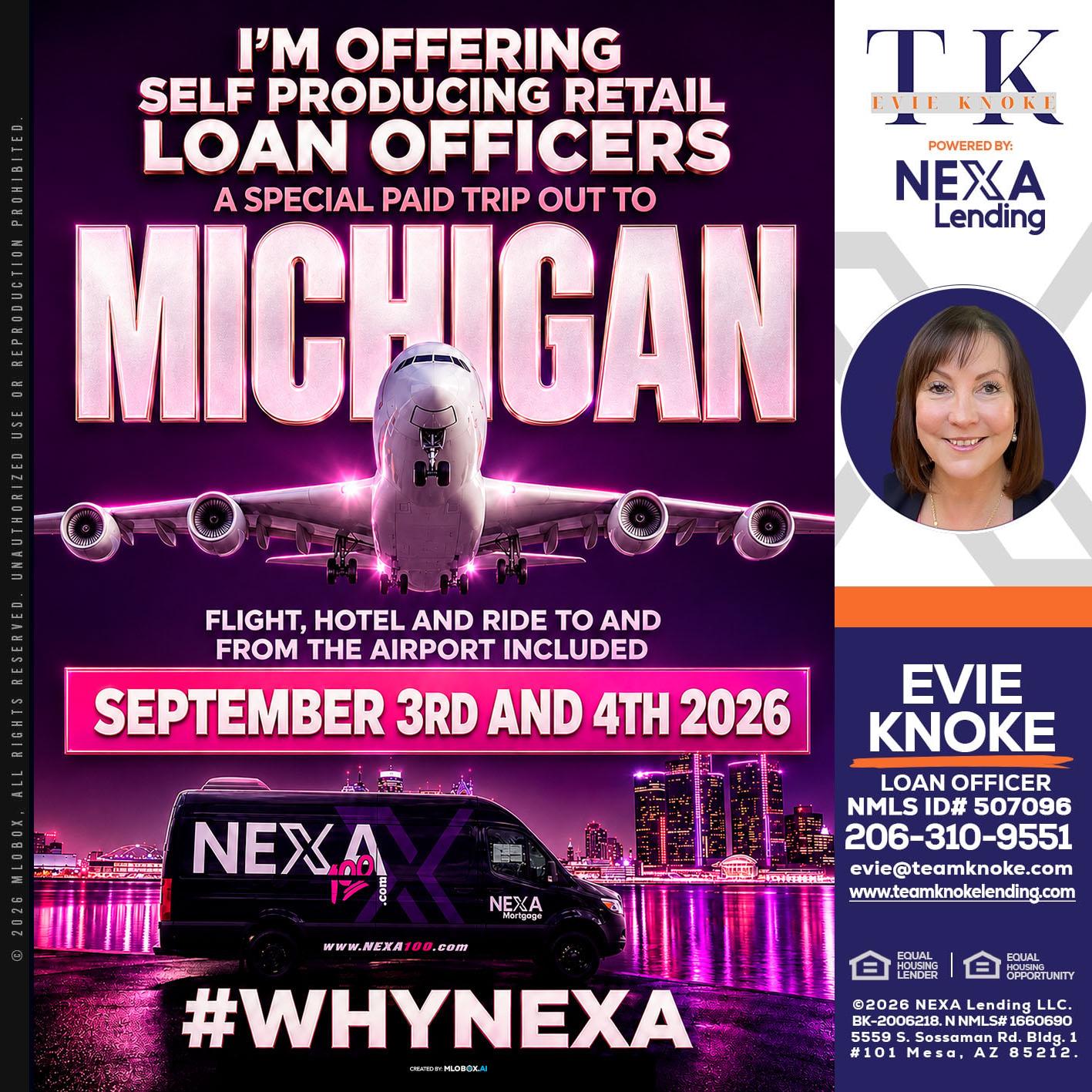 MICHIGAN TRIP - Evie Knoke -Loan Officer